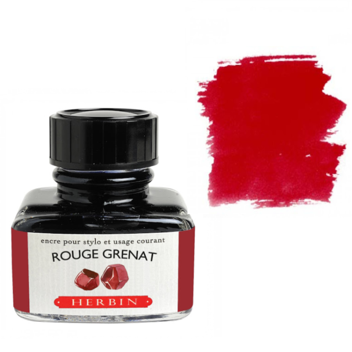 Herbin Fountain Pen Ink 30ml Bottle -35 Colors: Bleu des Profondeurs (Deep Sea Blue)