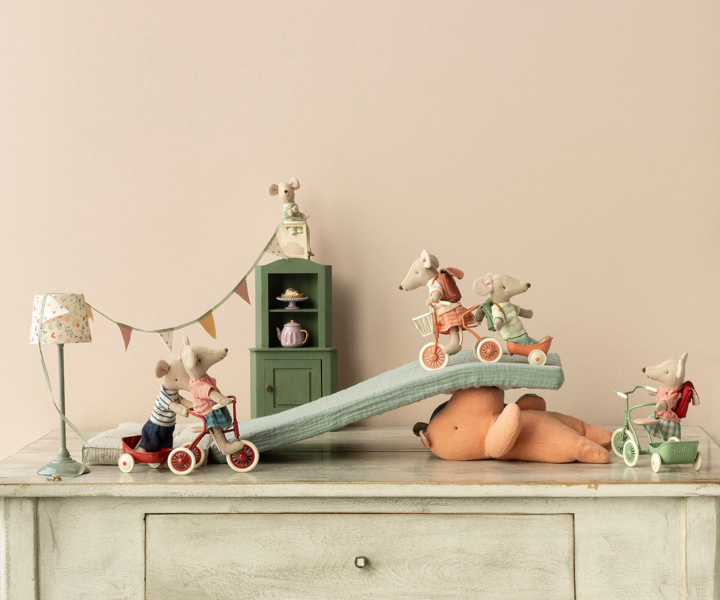 Big Sis Tricycle Mouse - Red - Maileg