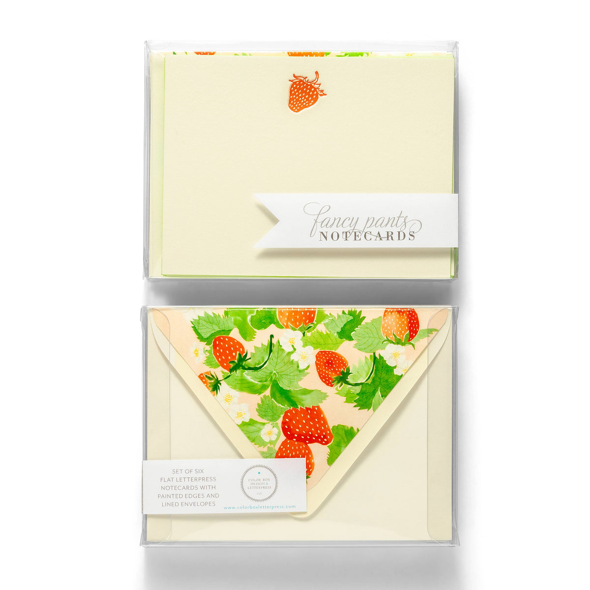 Strawberry | Fancy Pants Letterpress Flat Notecards