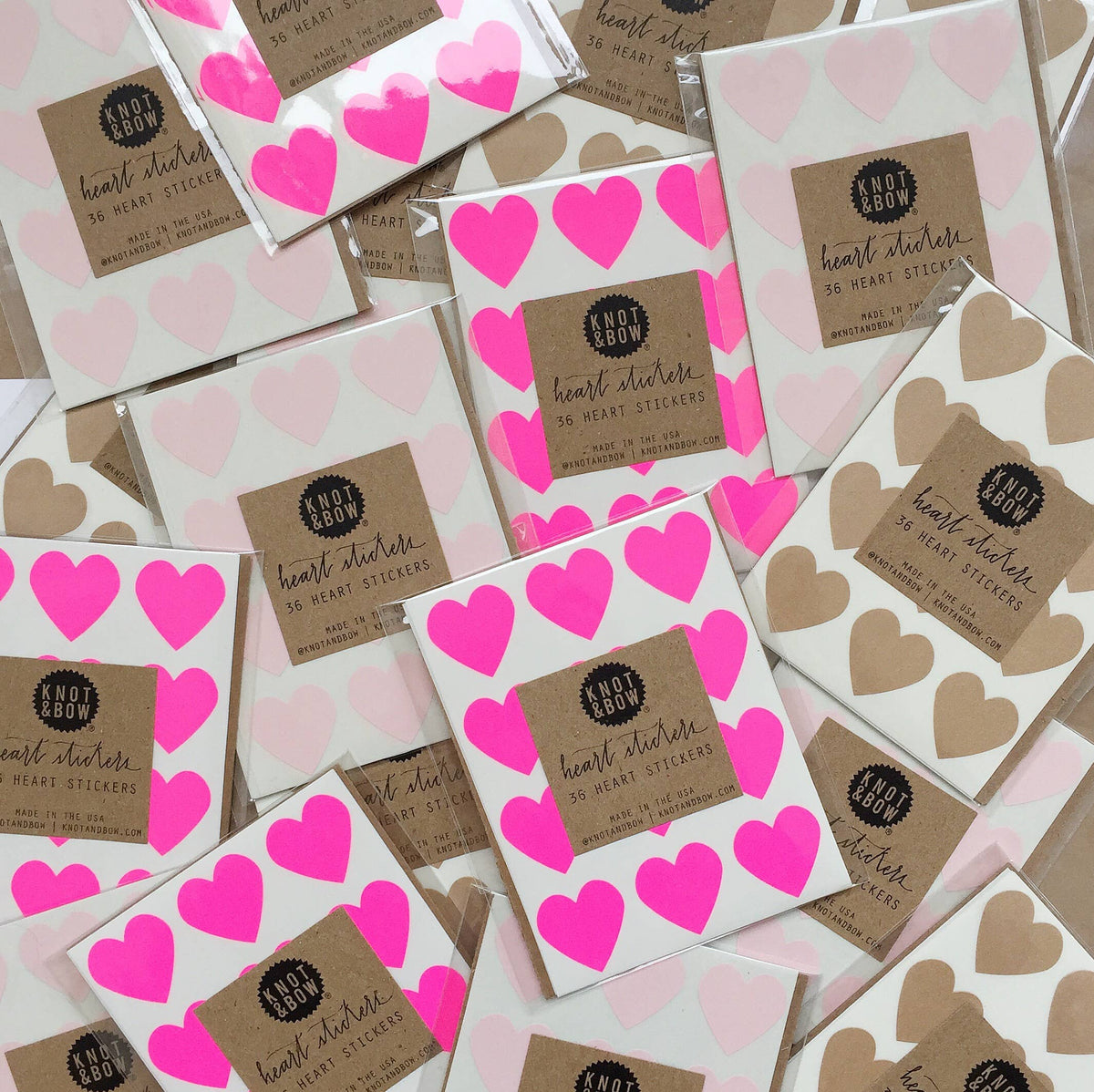 Gold Heart Stickers