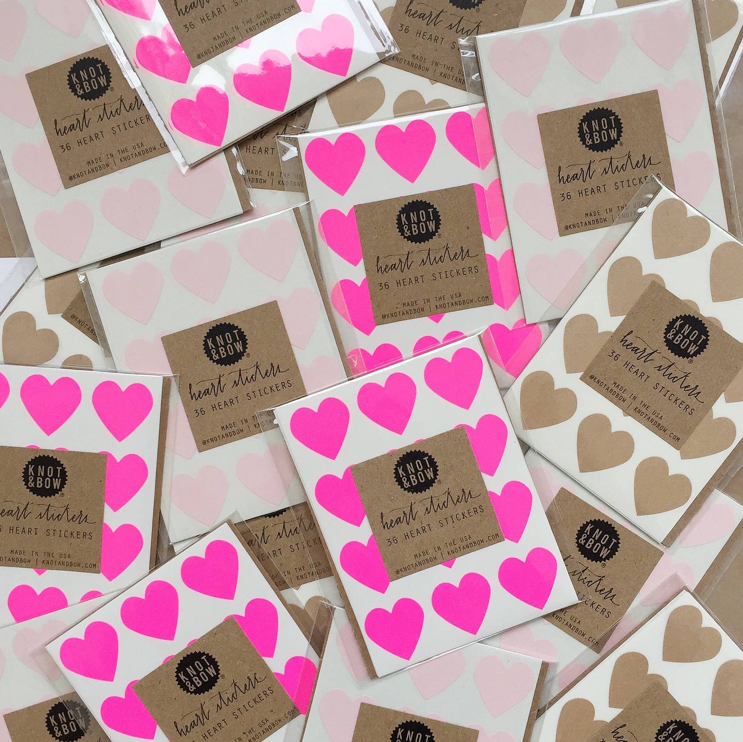 Pink Heart Stickers
