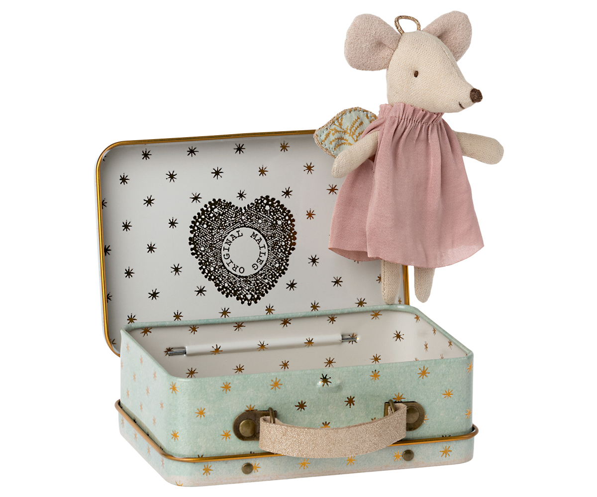 Angel Mouse in Suitcase - Little Sister - Maileg