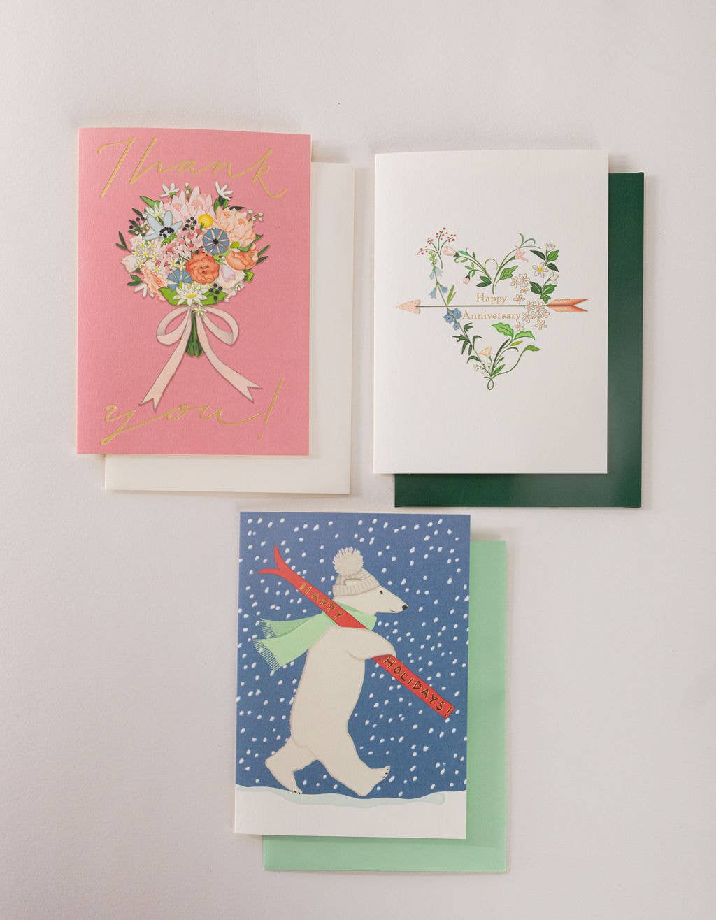 Floral Anniversary Heart Greeting Card
