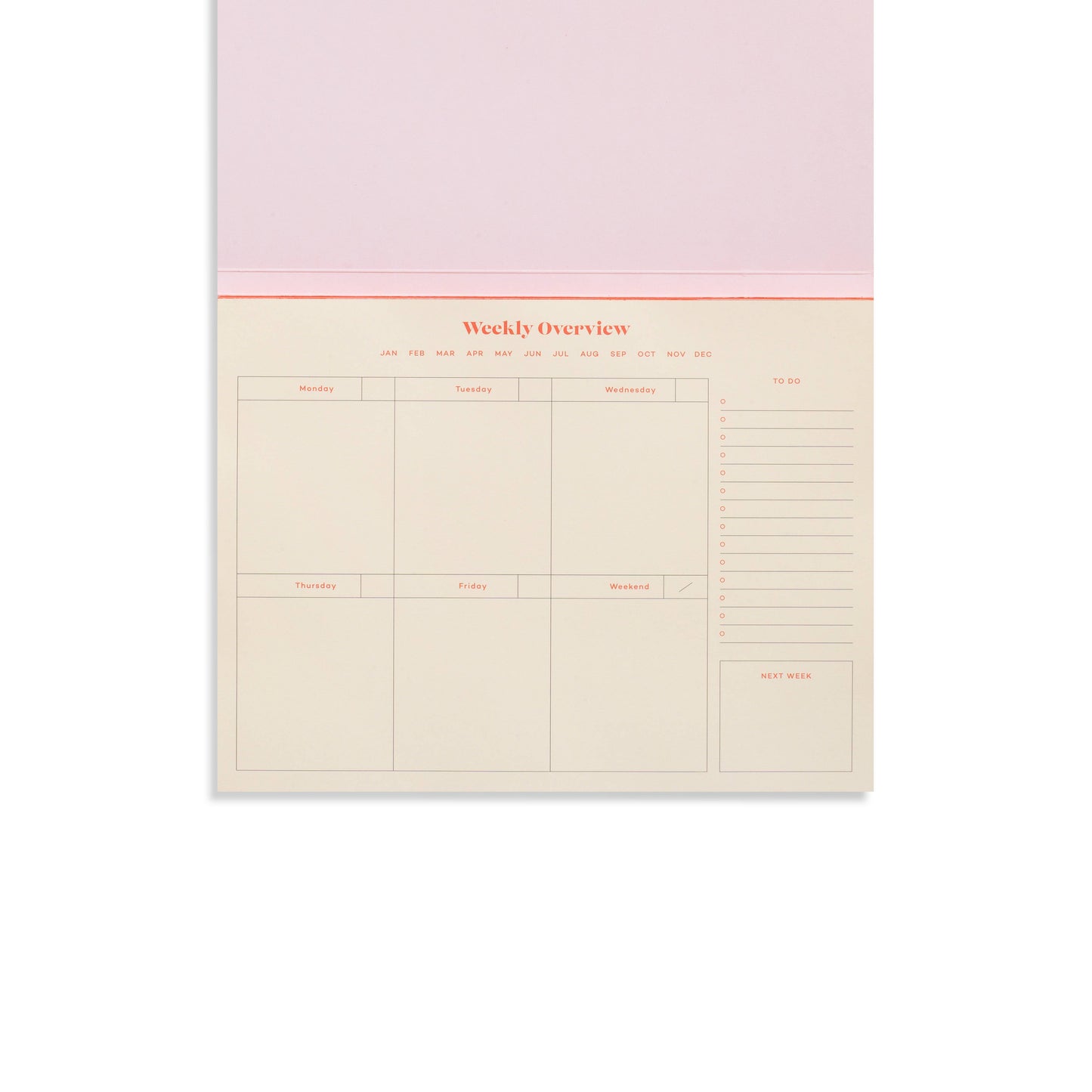Joy Undated Weekly Desk Planner