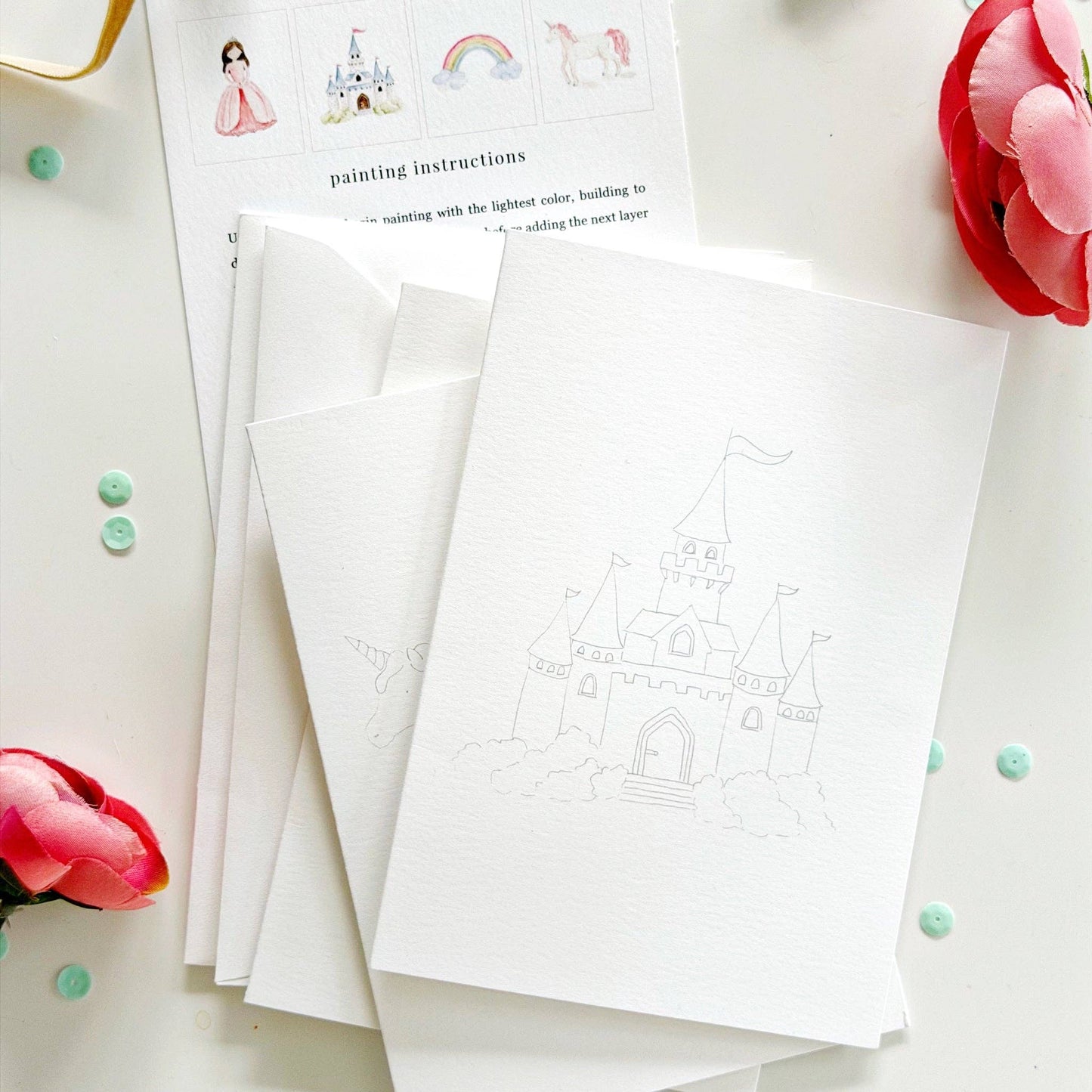 Fairytale Paintable Notecards