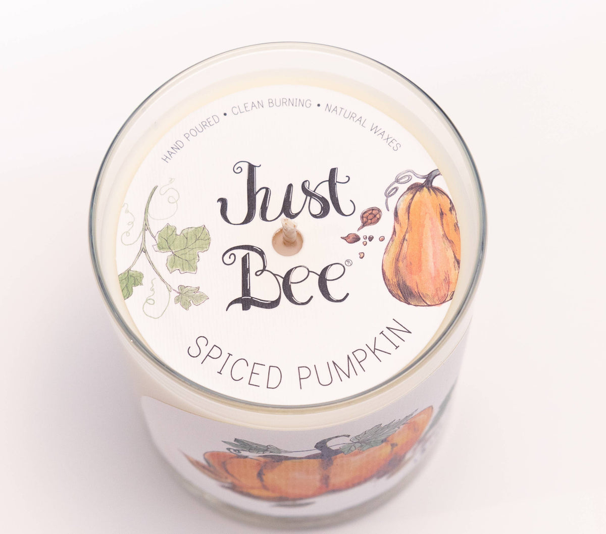 Spiced Pumpkin - Large Glass - Just Bee Candle