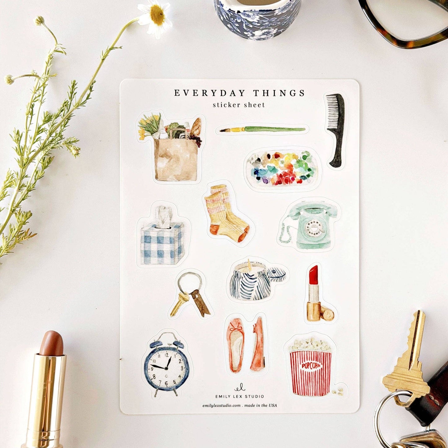 Everyday things sticker sheets