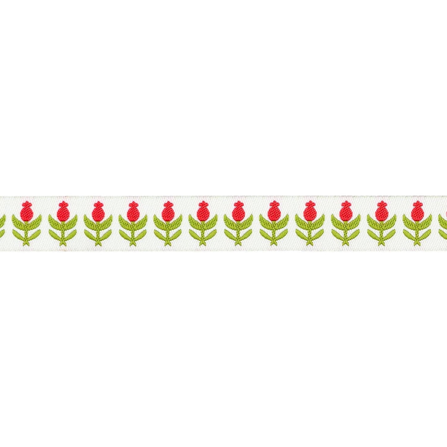 Buon Natale - Pomegranates in Ivory - 5/8" - by Joanna Figueroa - 5 Yard Spool