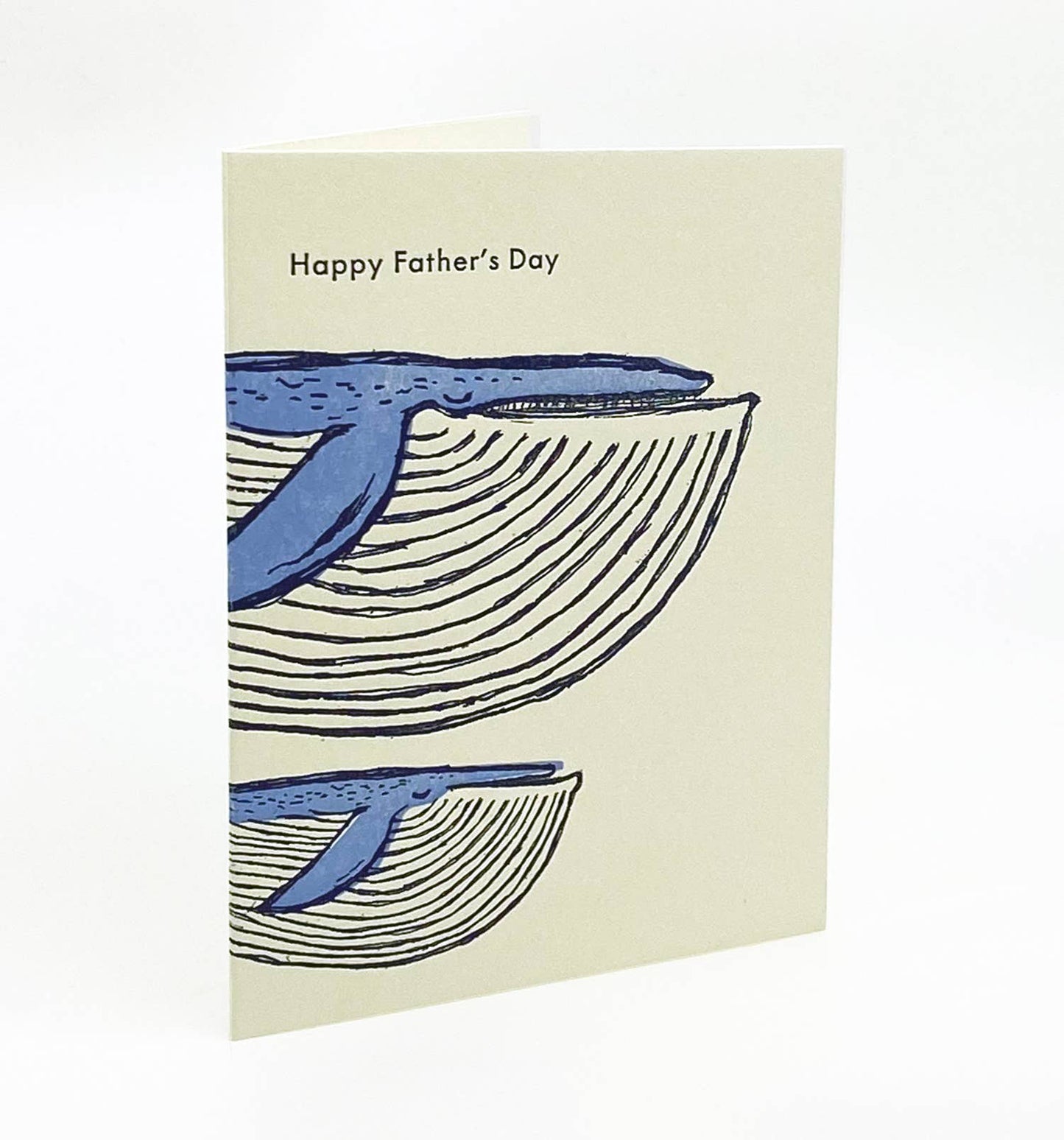 Blue Whales Father's day A2 card