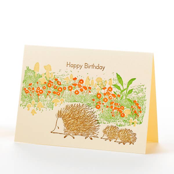 Hedgehogs Birthday 4Bar Card