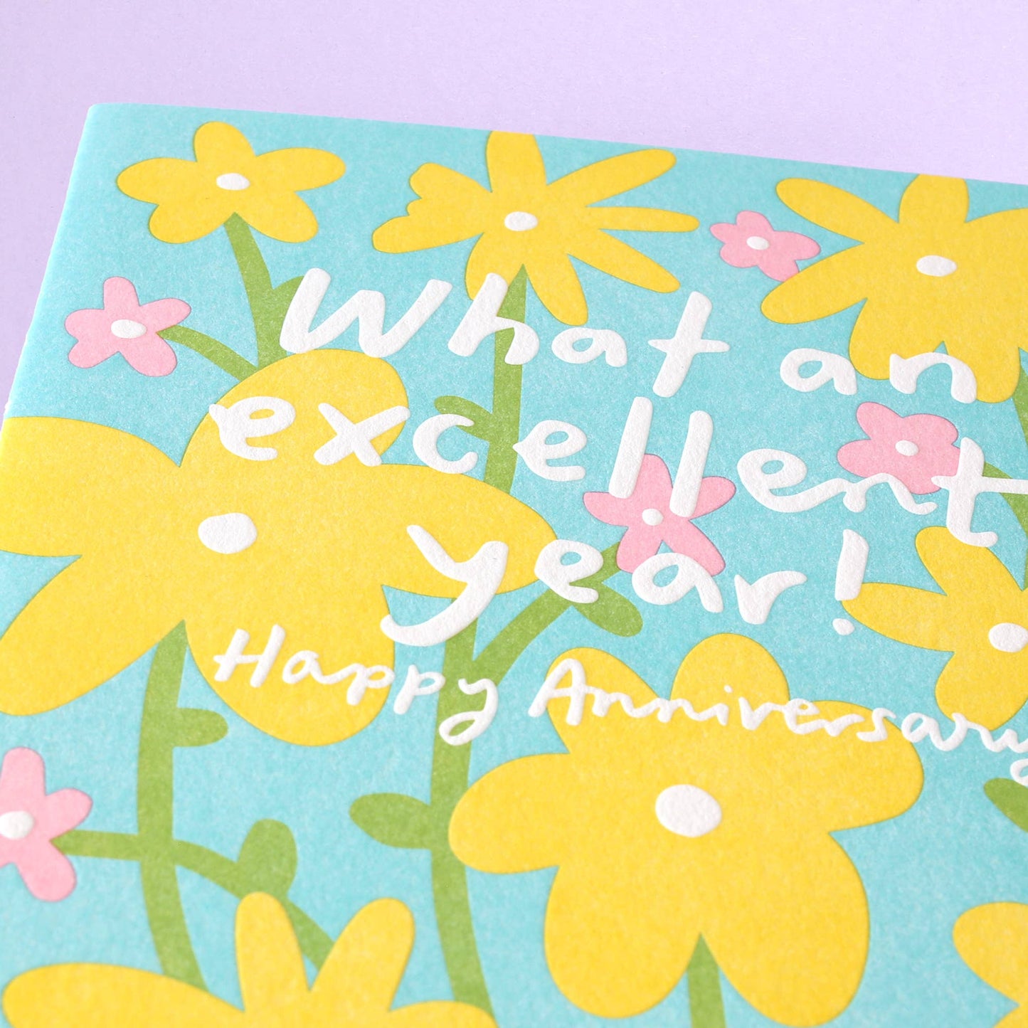 Excellent Anniversary - Letterpress Greeting Card