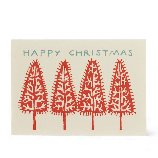 Happy Christmas Trees Card