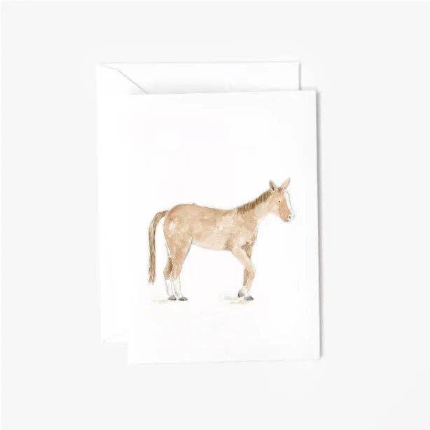 Horse mini enclosure notecard