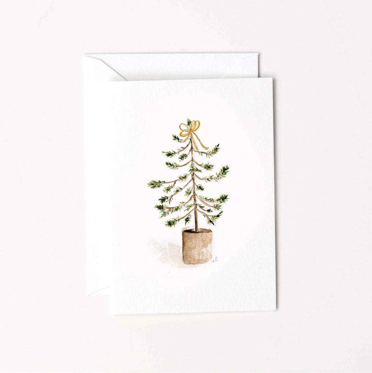 Christmas tree mini notecard