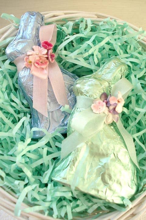 1/2" Green Hand-Dyed Woven 100% Silk Ribbon