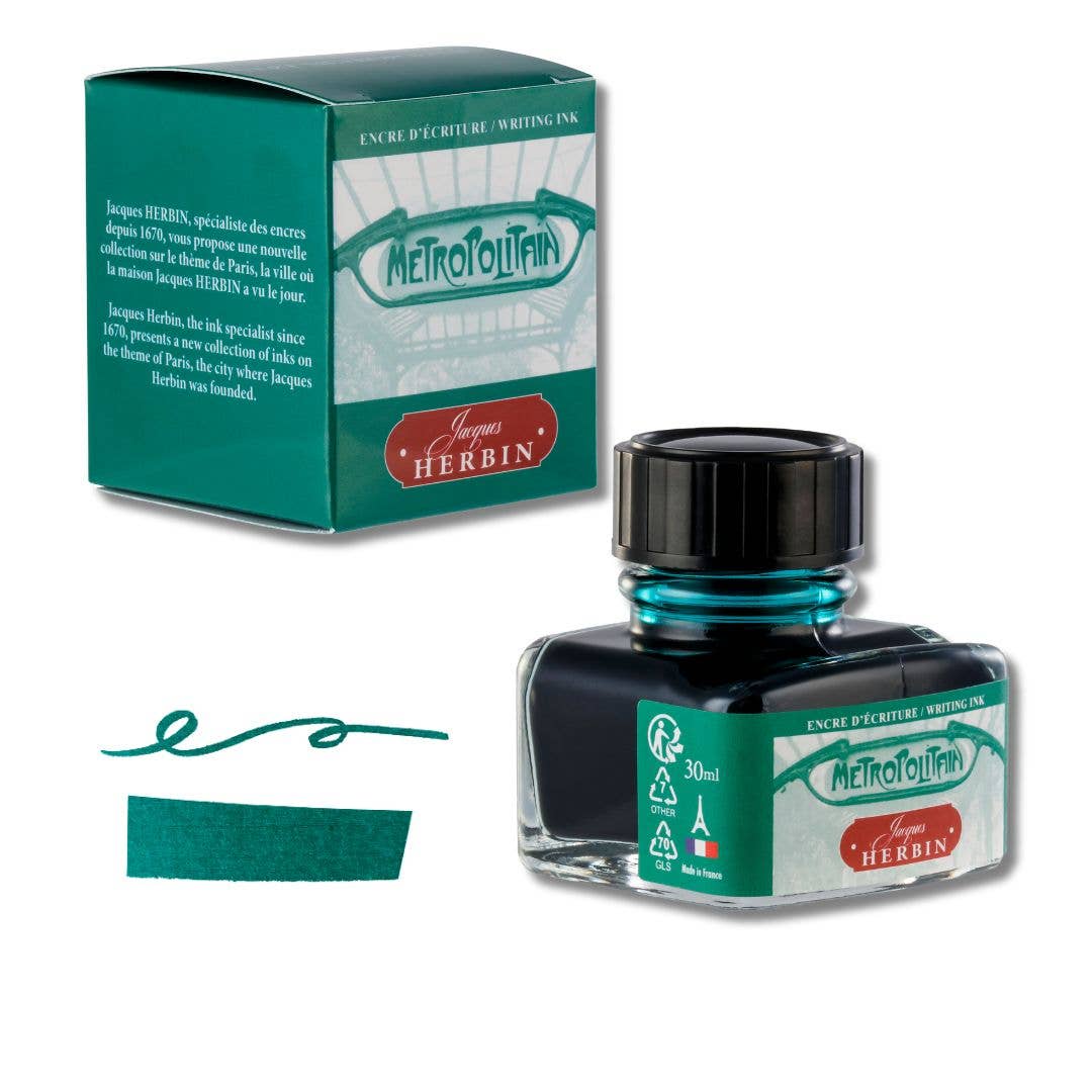 Jacques Herbin "Paris Collection" Fountain Pen Inks : Rue de la Verrerie Blue