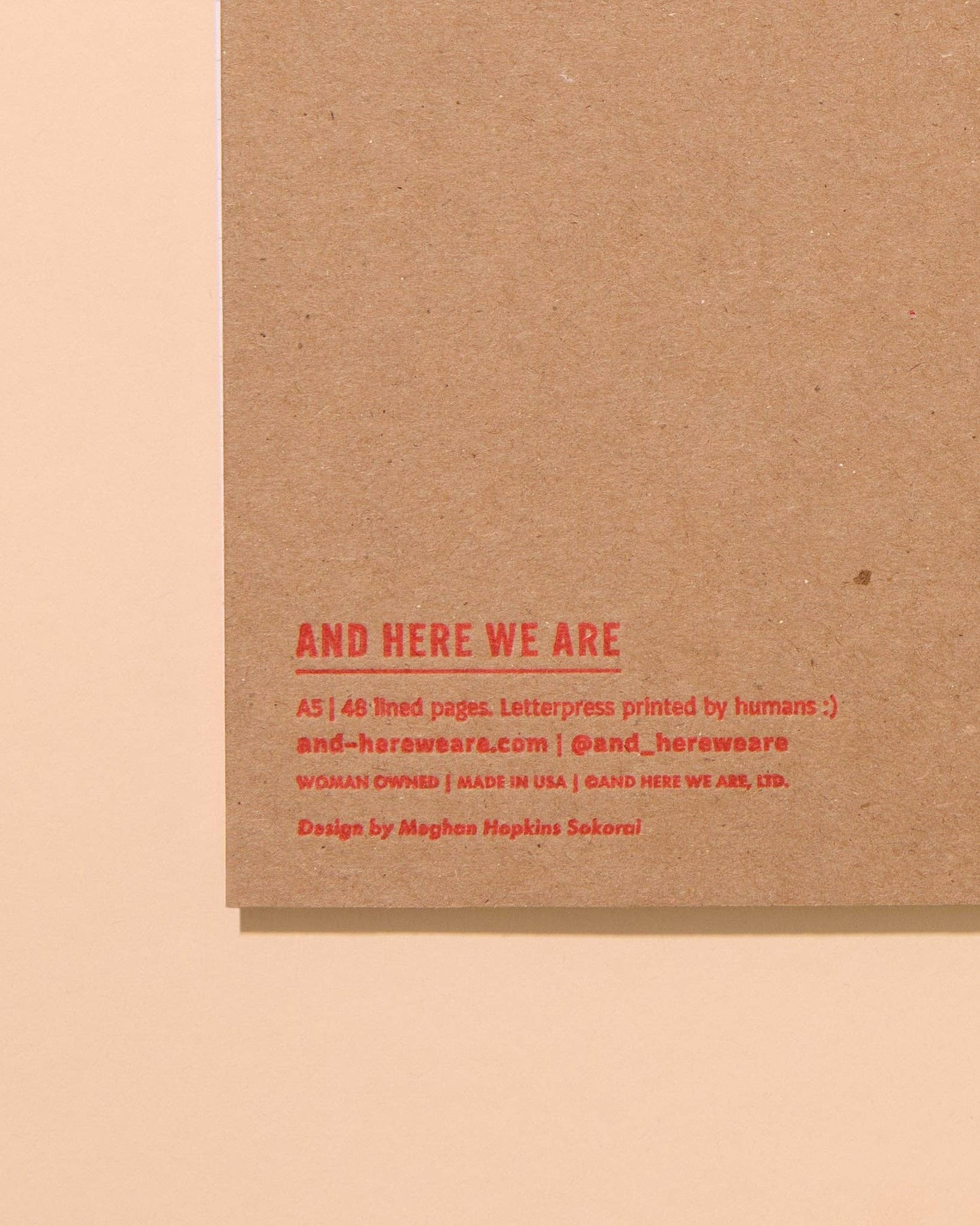 Letterpress A5 Spiral Notebook—Blume Quilt