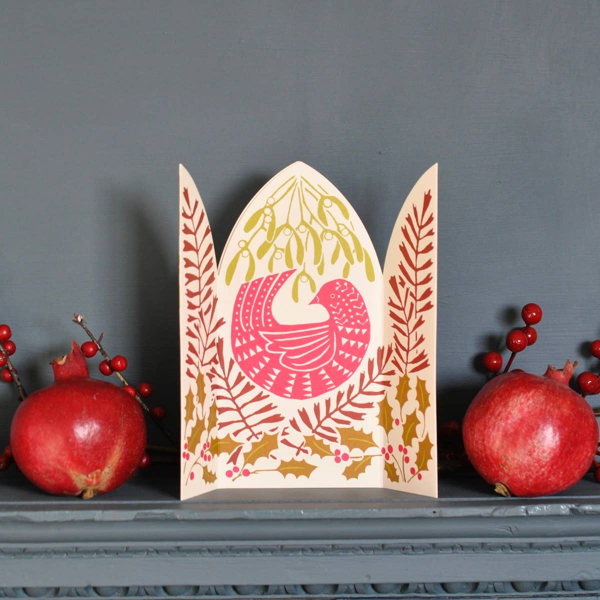 Extra Special Triptych Card Hidden Winter Bird