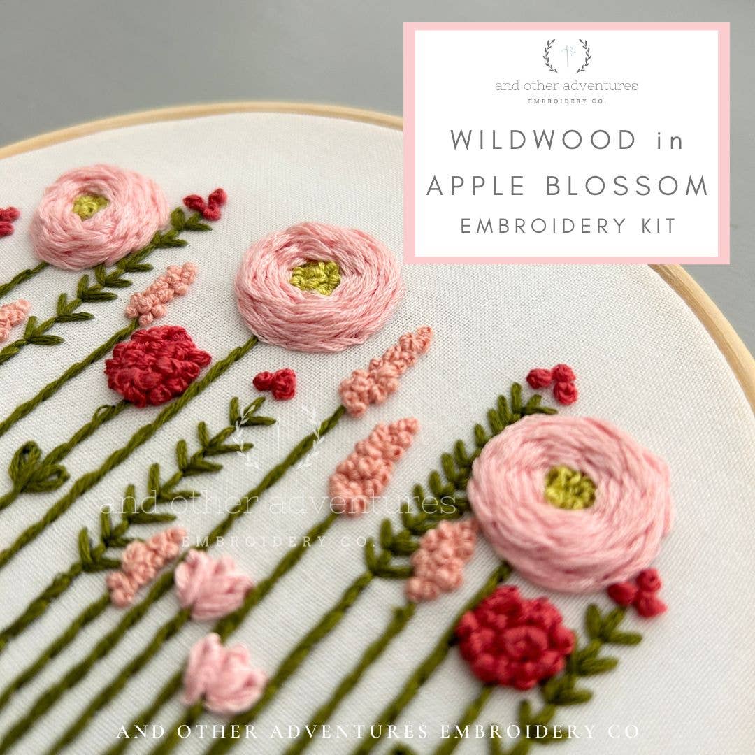 Wildwood in Apple Blossom Hand Embroidery Kit