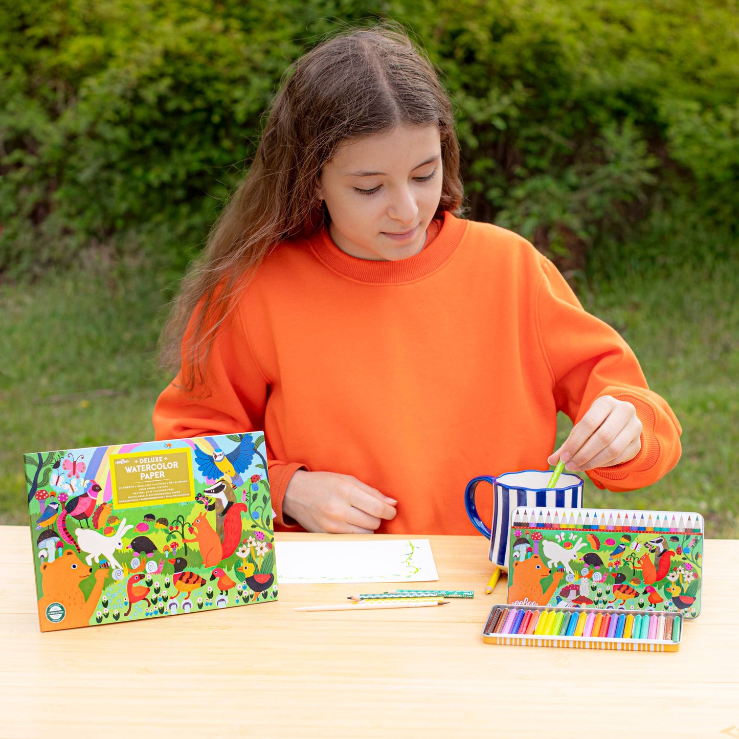 Woodland 24 Mini Watercolor Pencils Tin