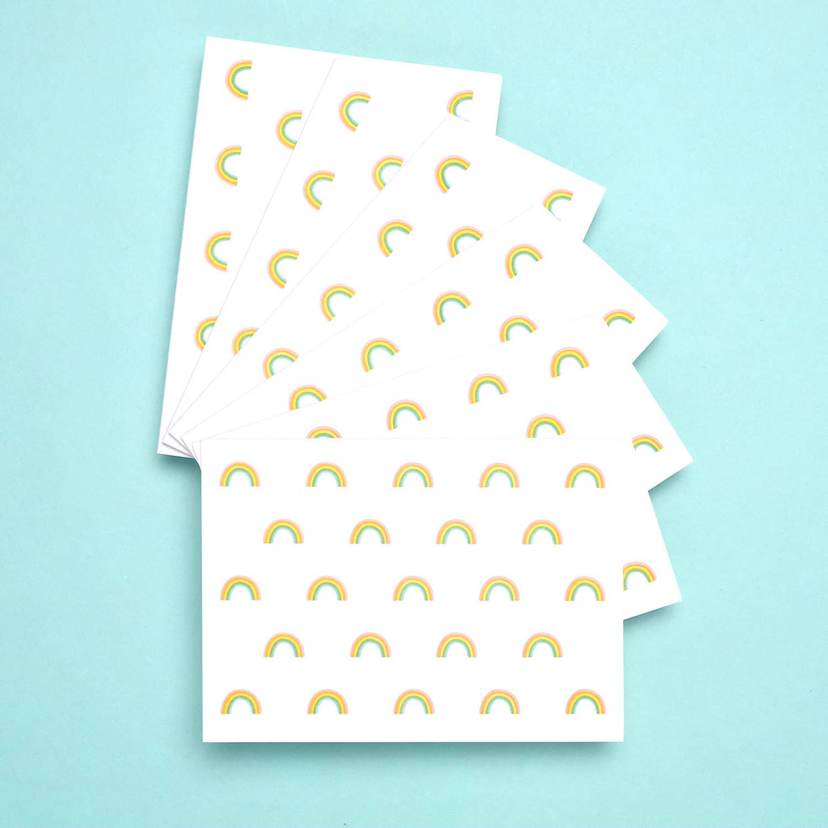 Rainbow Pattern Letterpress Card Box Set