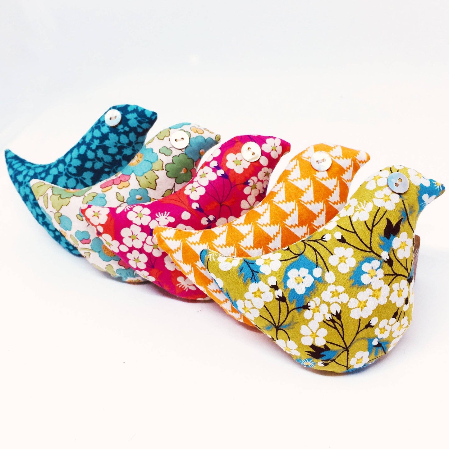 Lavender Birds Sachet in Assorted Liberty Fabrics