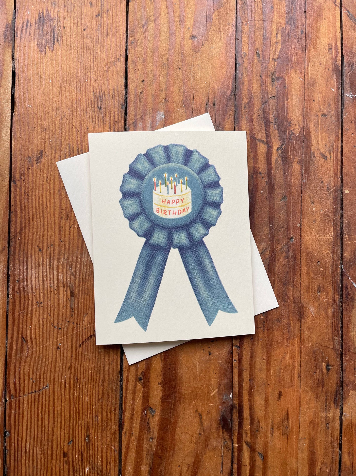 Blue Ribbon Birthday Card