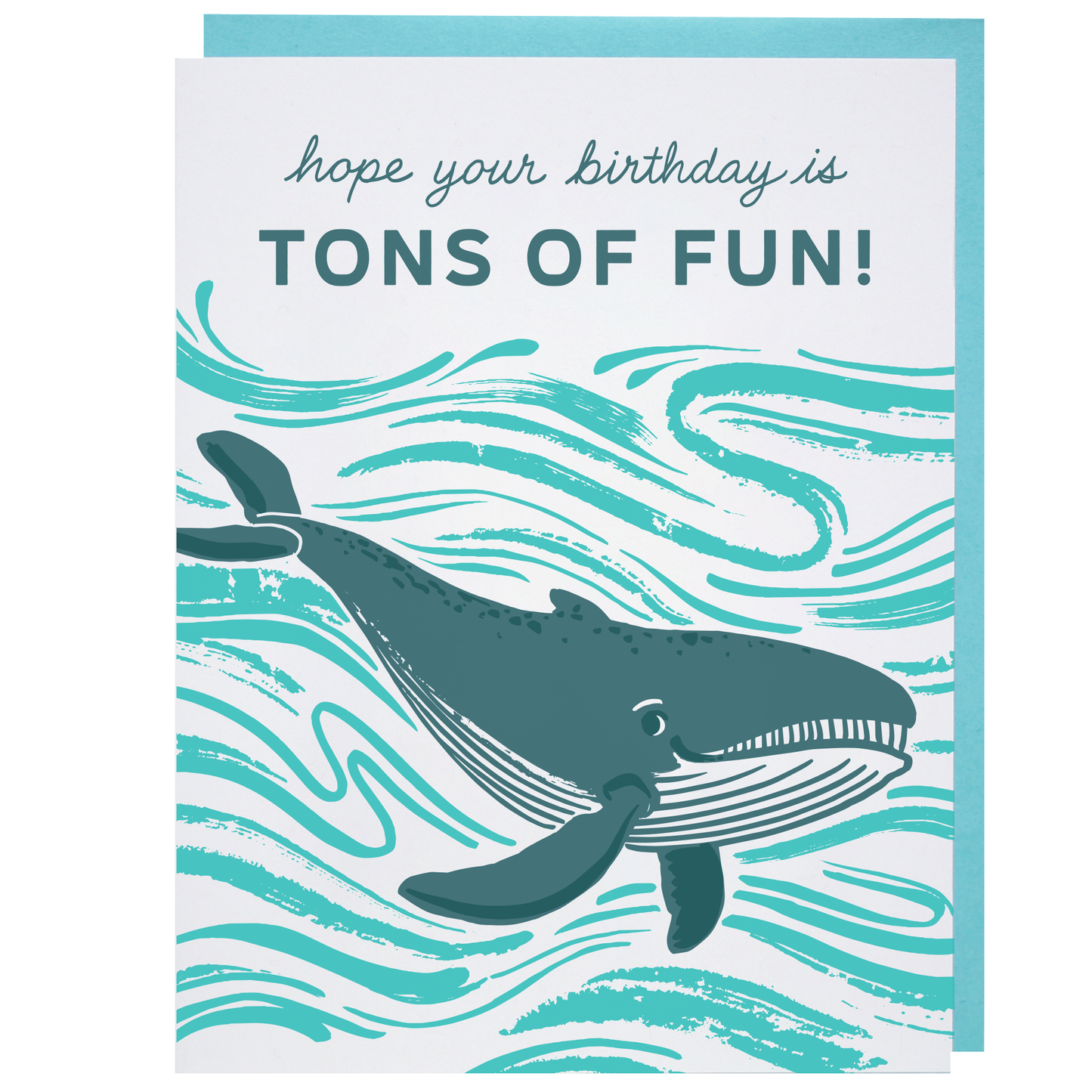 Blue Whale Birthday Card