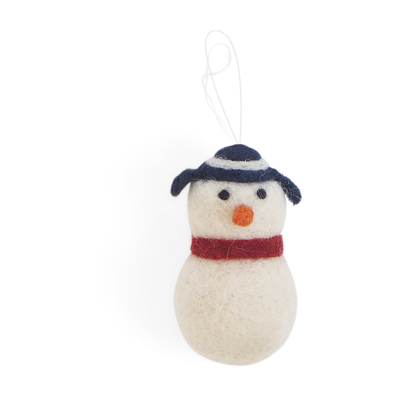 Snowman Ball Wool Ornament