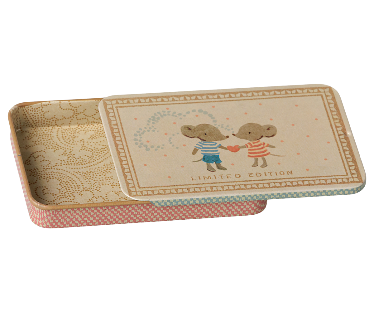 Metal box w. sliding lid - Mice