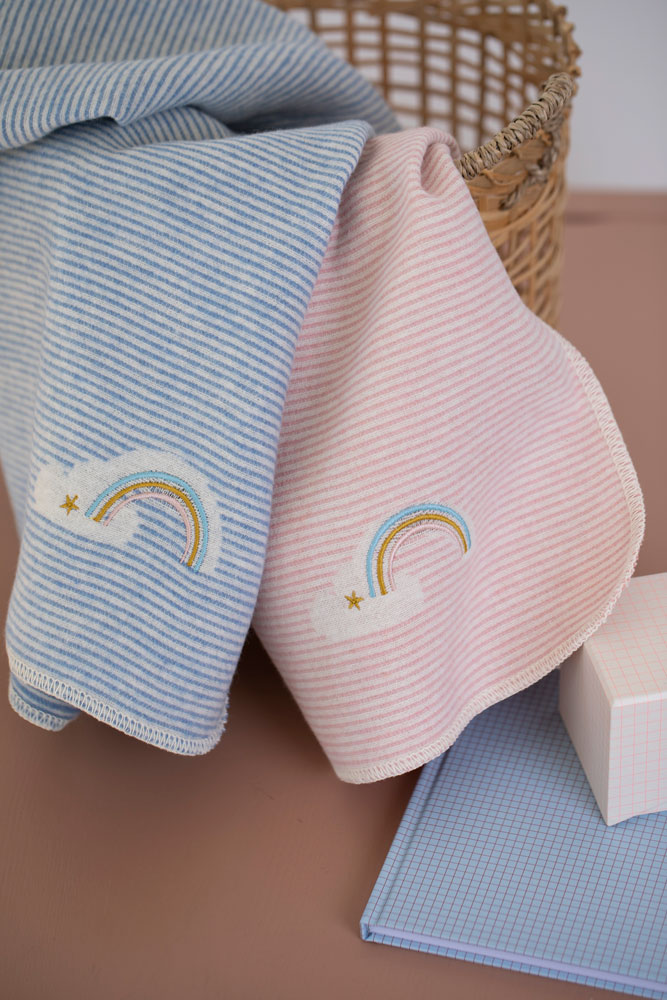 Juwel Baby Blanket - Stripes and Rainbow