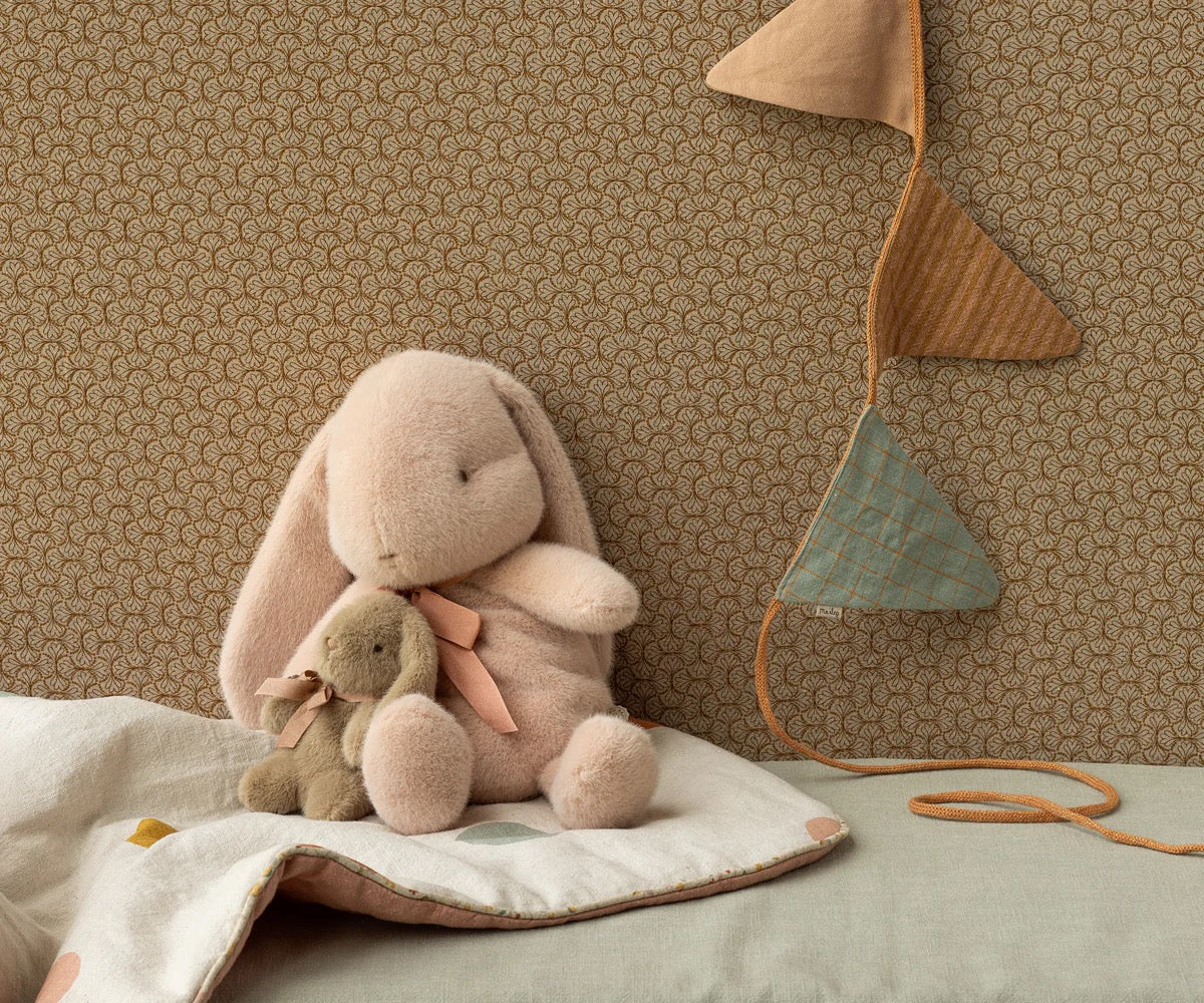 Bunny plush, Small - Powder (pink ribbon)
