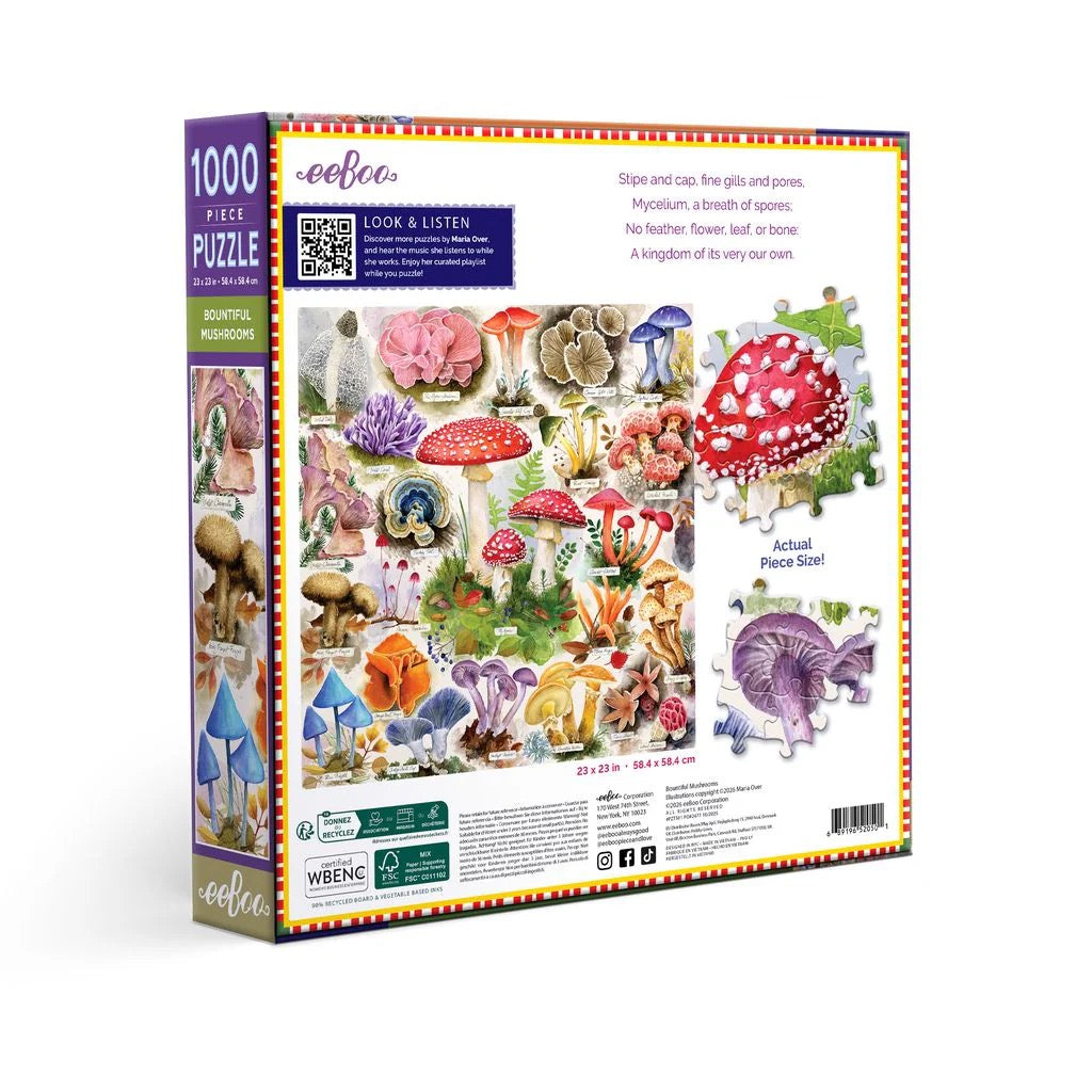 Bountiful Mushrooms 1000 Piece Puzzle