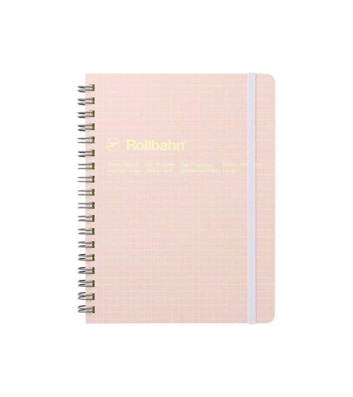Scuola Rollbahn Spiral Notebook, Large (5.5" x 7") - Light Pink