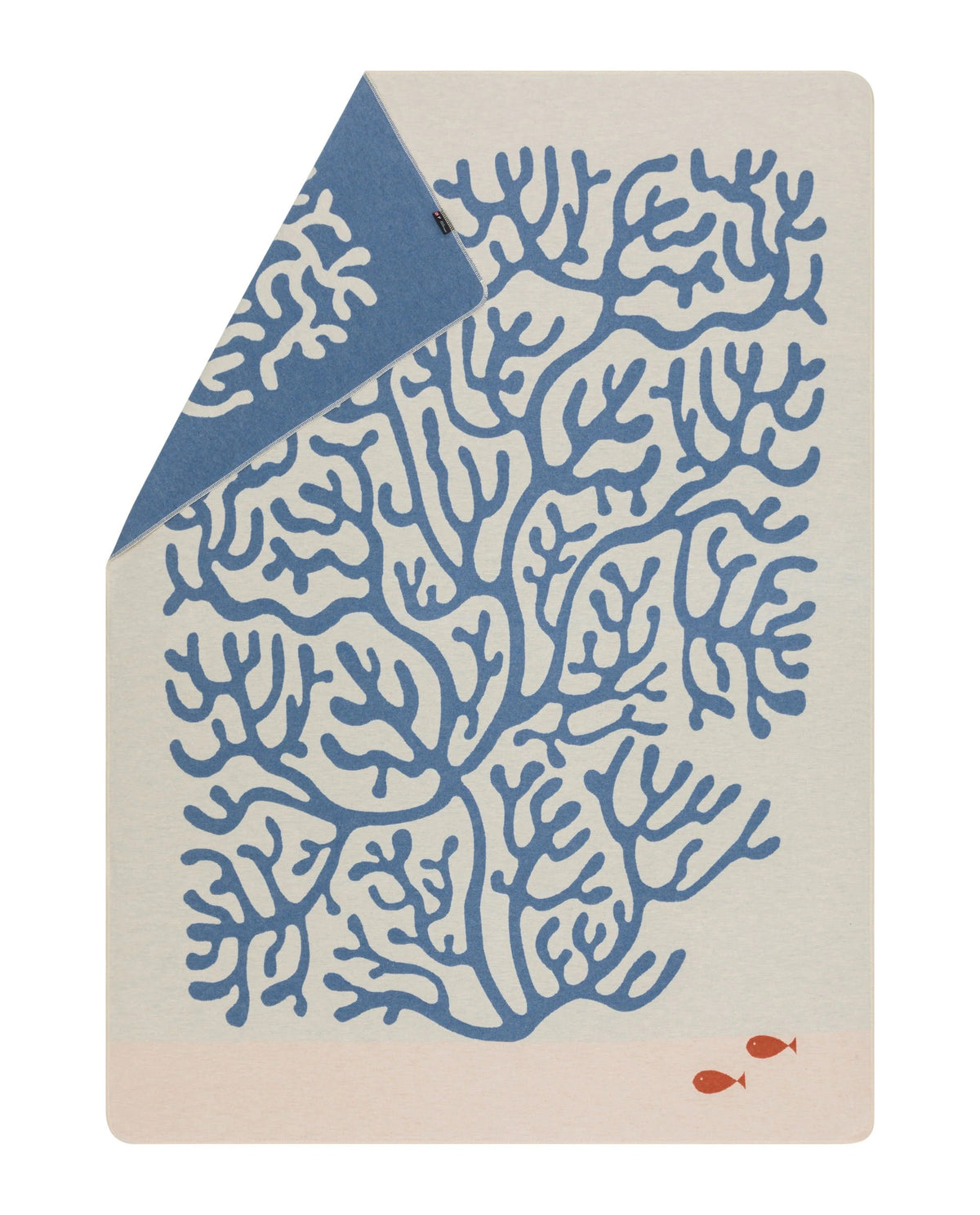 Silvretta Throw - Blue Coral - off white