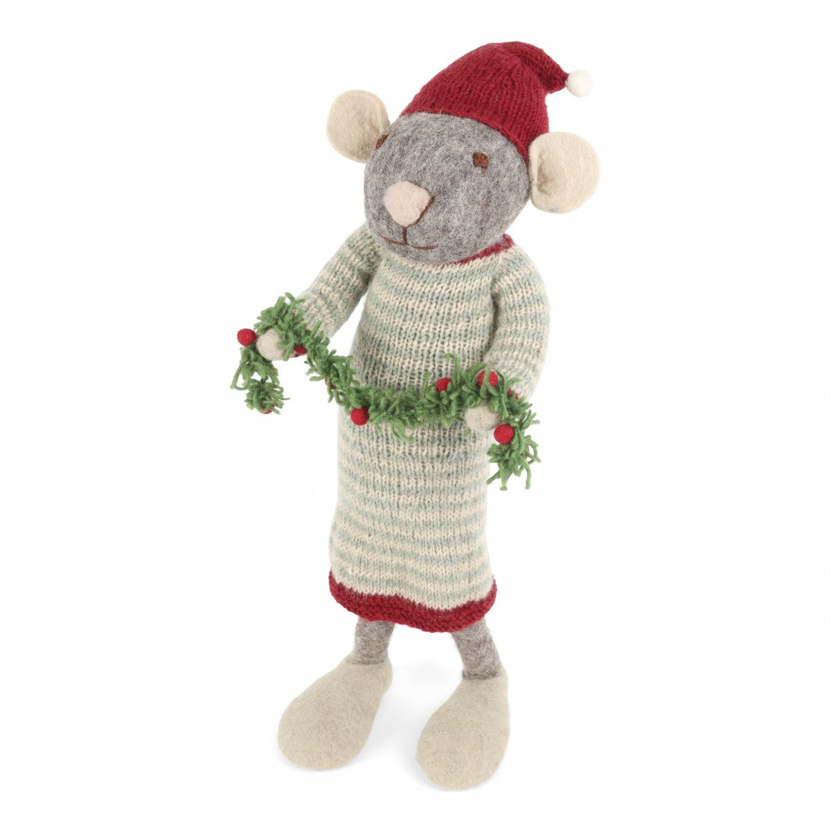 X-Large Grey Mouse w/Garland