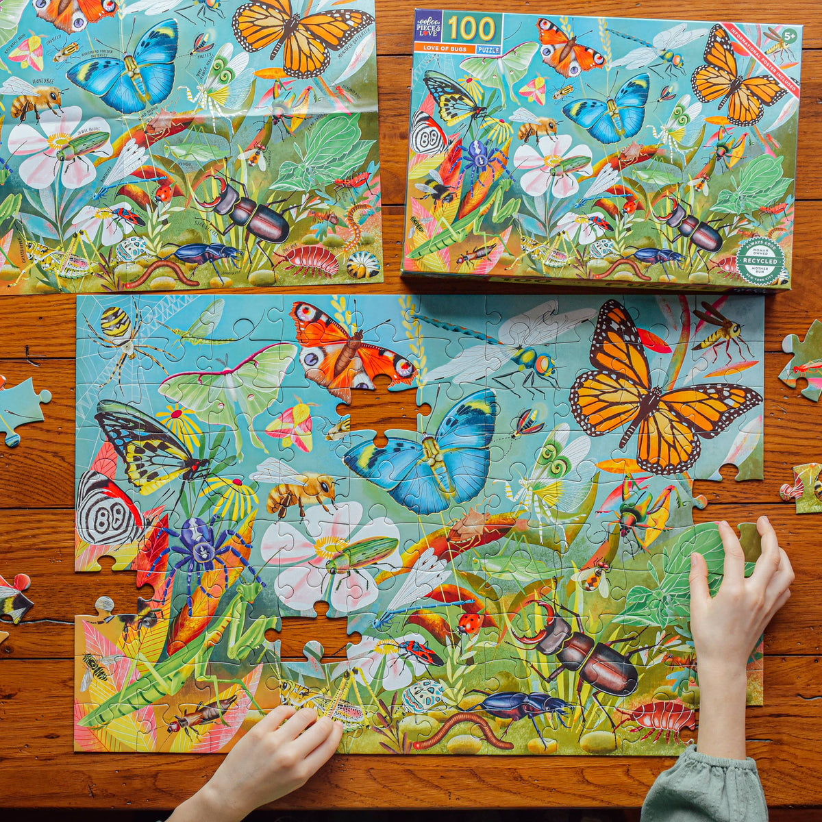 Love of Bugs 100 Piece Puzzle - eeBoo