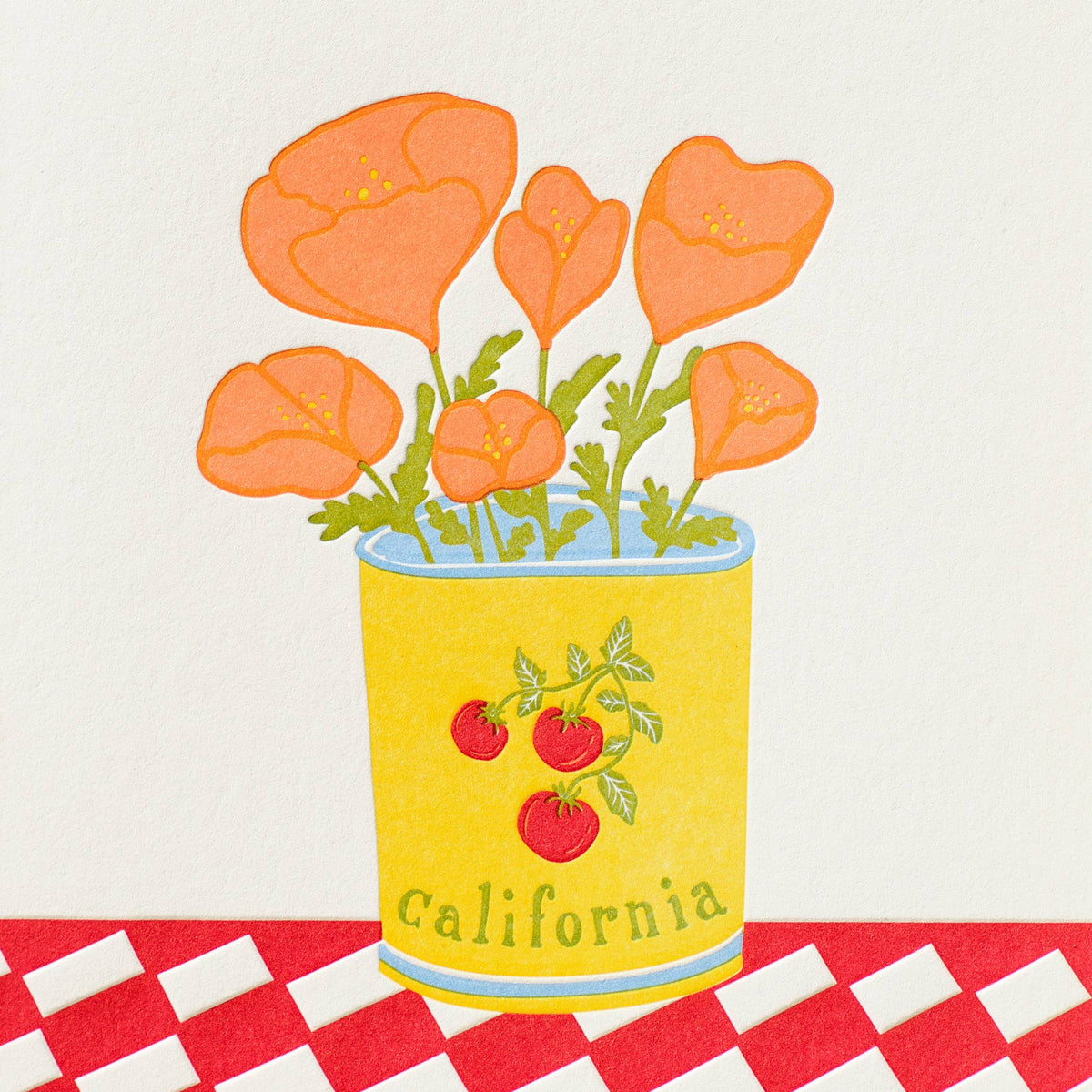 California Poppies - Letterpress Greeting Card