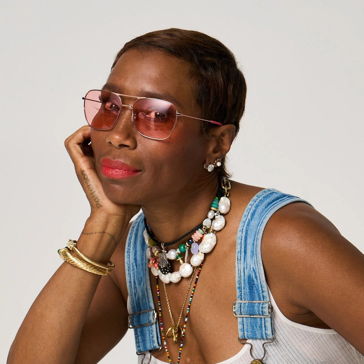 Hooper Reading Glasses - Polished Rose Gold