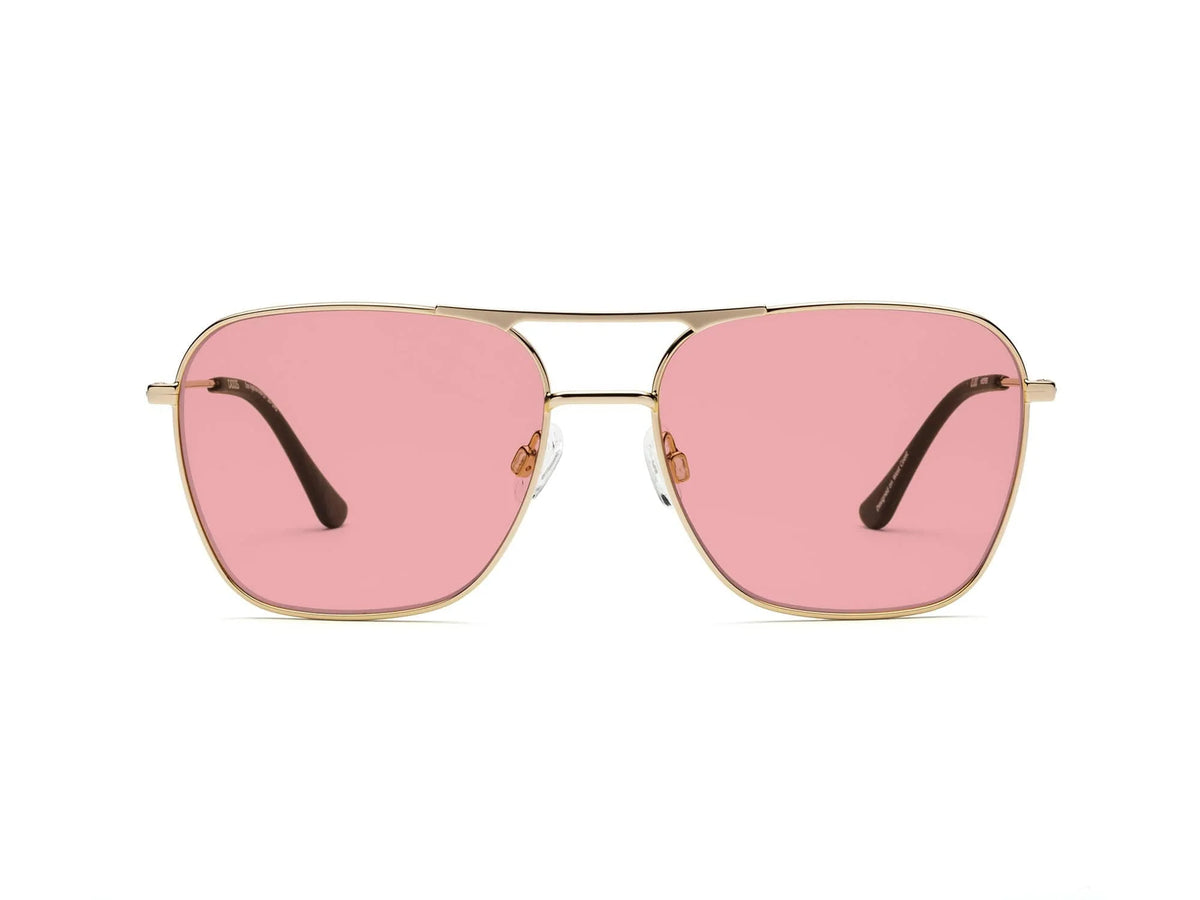Hooper Sunglasses - Polished Gold Zeiss LightPro Pink