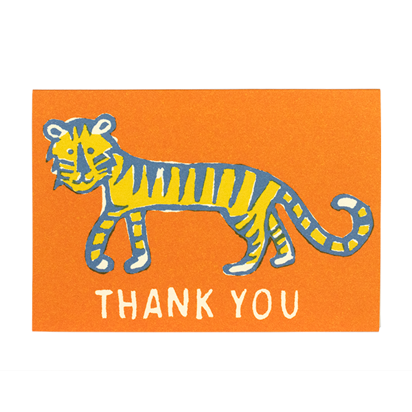 Pack of Six Small Cards Thank You Little Tiger