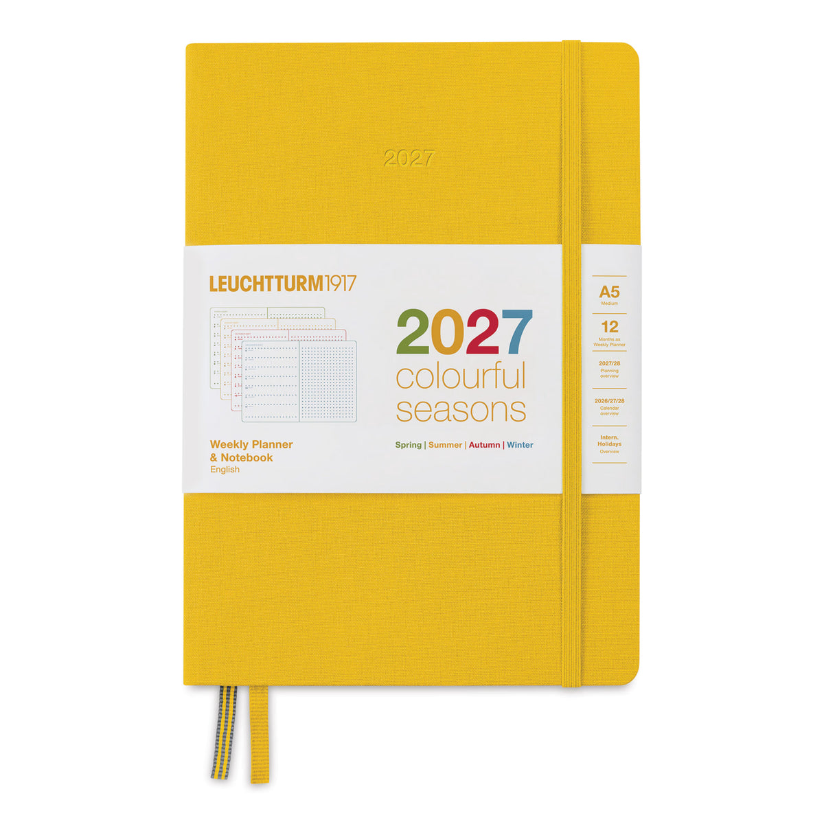 Colourful Seasons 2027 Weekly Planner & Notebook Dotted Medium (A5)