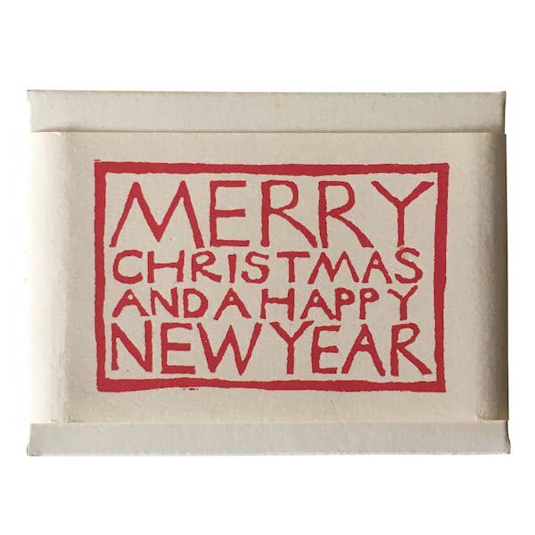 Set of Simple Christmas Gift Tags Red