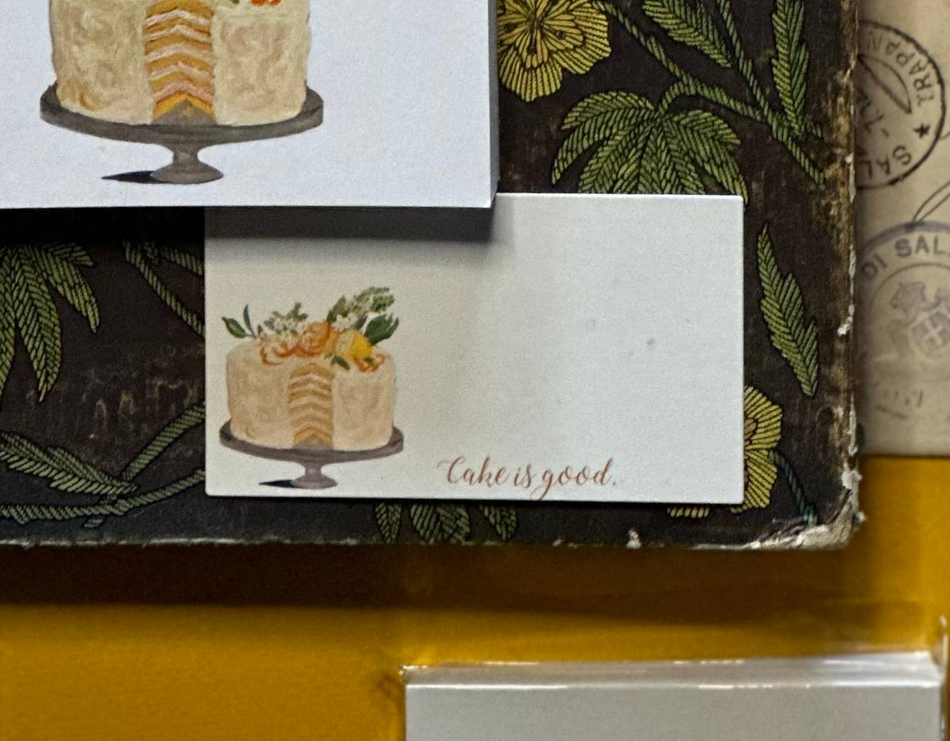 Fancy Lemon Cake Calling Cards
