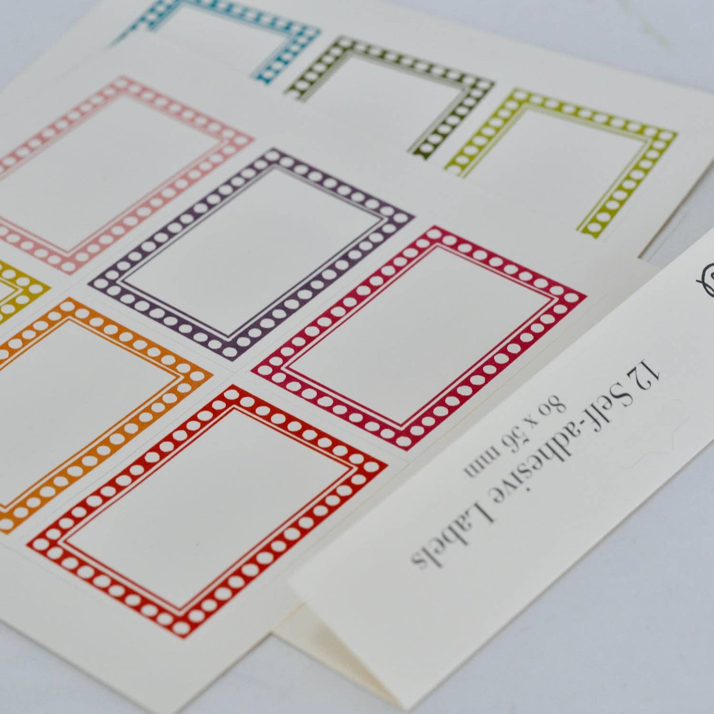 12 Large Self-Adhesive Labels