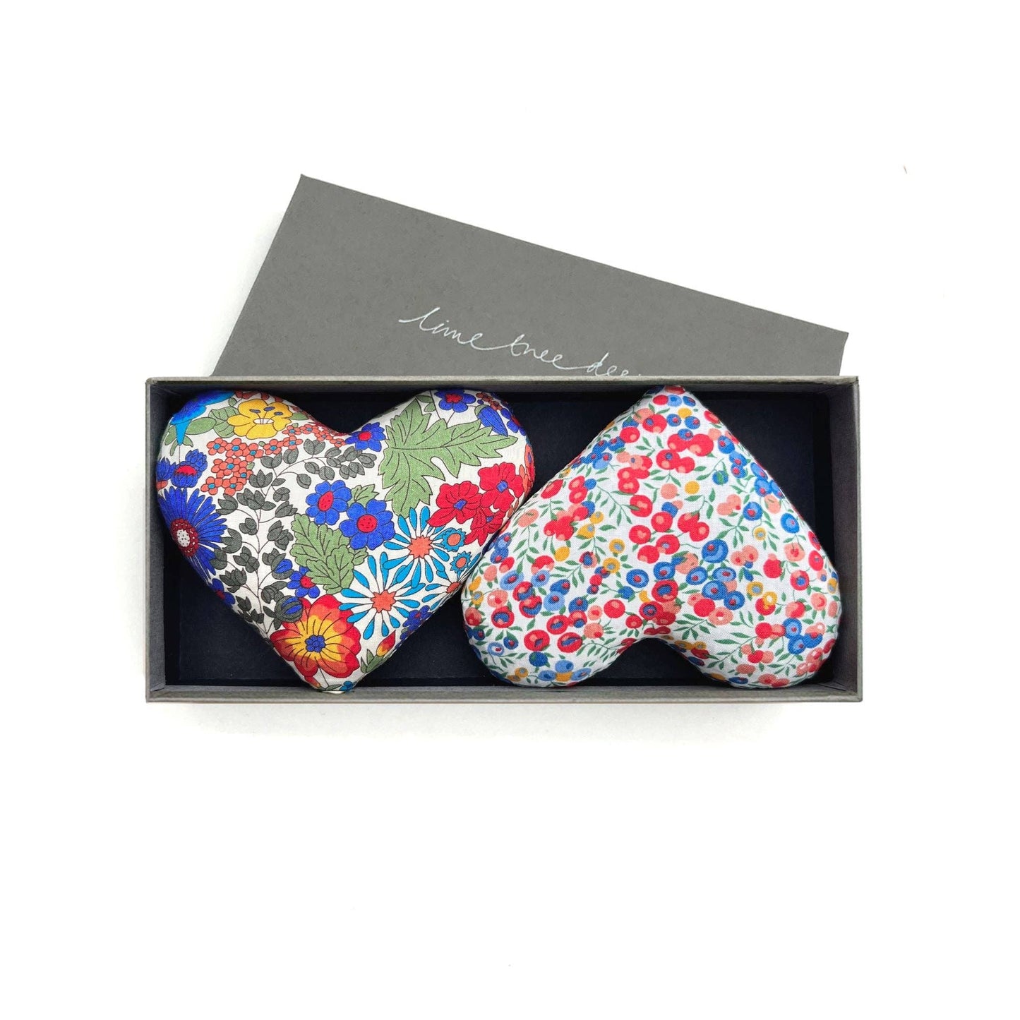 Box of 2 Lavender Hearts - Red Hot