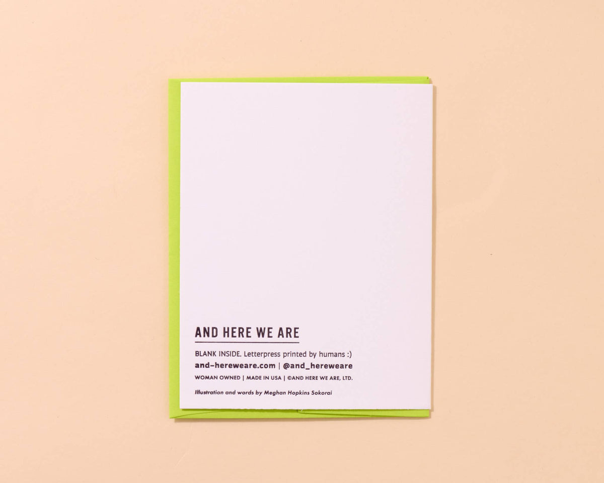 Letterpress Birthday Card—Sloth