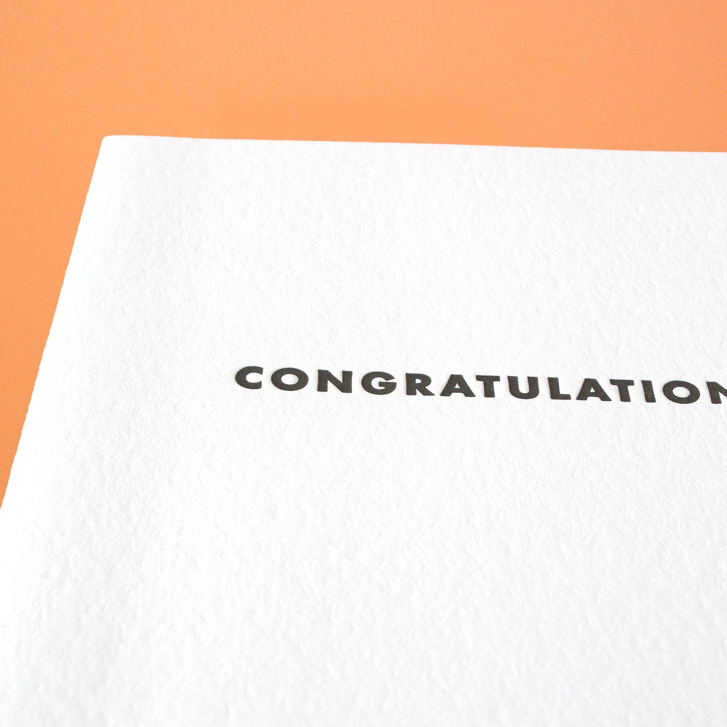 Futura Congratulations - Letterpress Greeting Card