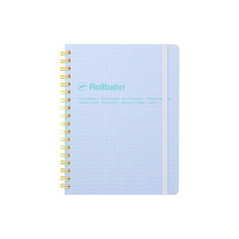 Scuola Rollbahn Spiral Notebook, Large (5.5" x 7") - Light Blue