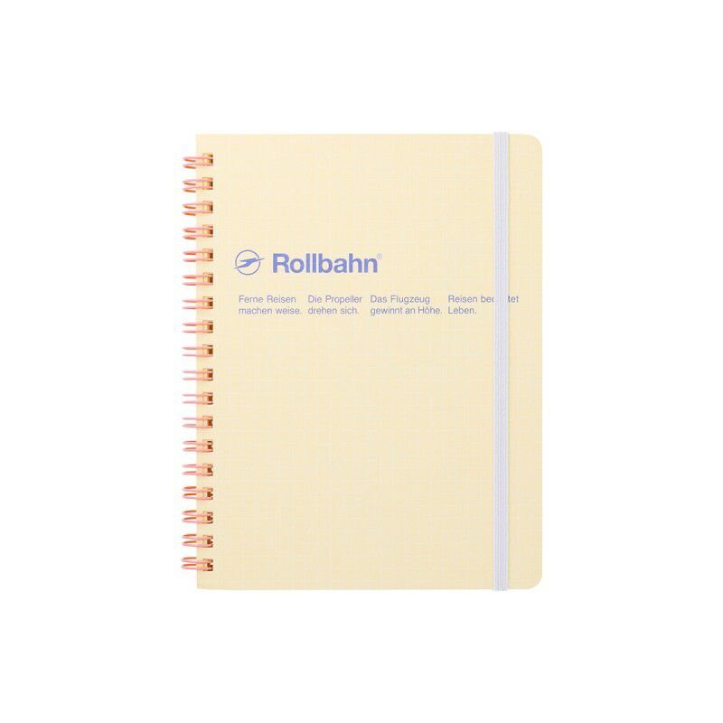 Scuola Rollbahn Spiral Notebook, Large (5.5" x 7") - Light Yellow